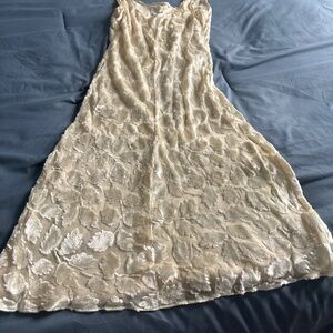 Soft whisper Crème Leaf  Dress